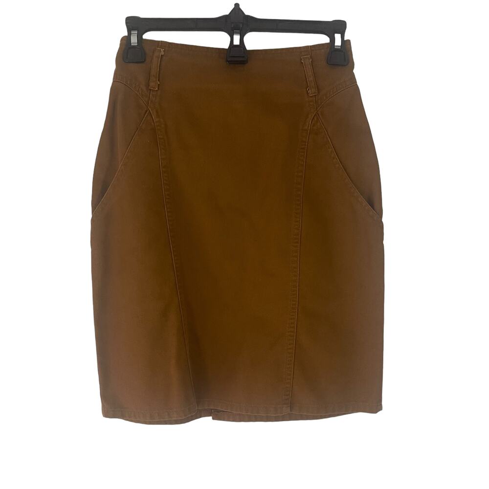 Authentic Extra Sportswear Vintage 90s Women's‎ Size XS Brown Pencil Denim Skirt